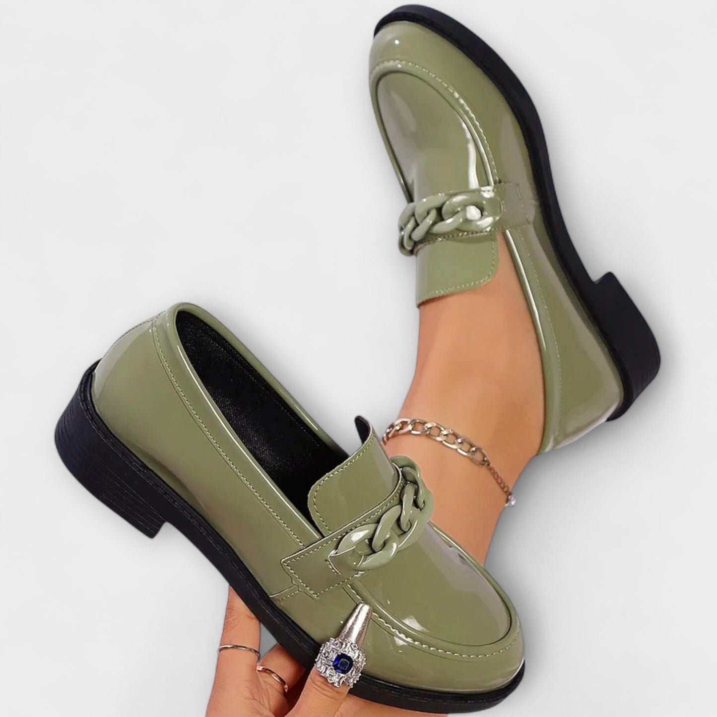Mia | Rounded Toe Décontracté Mocassins