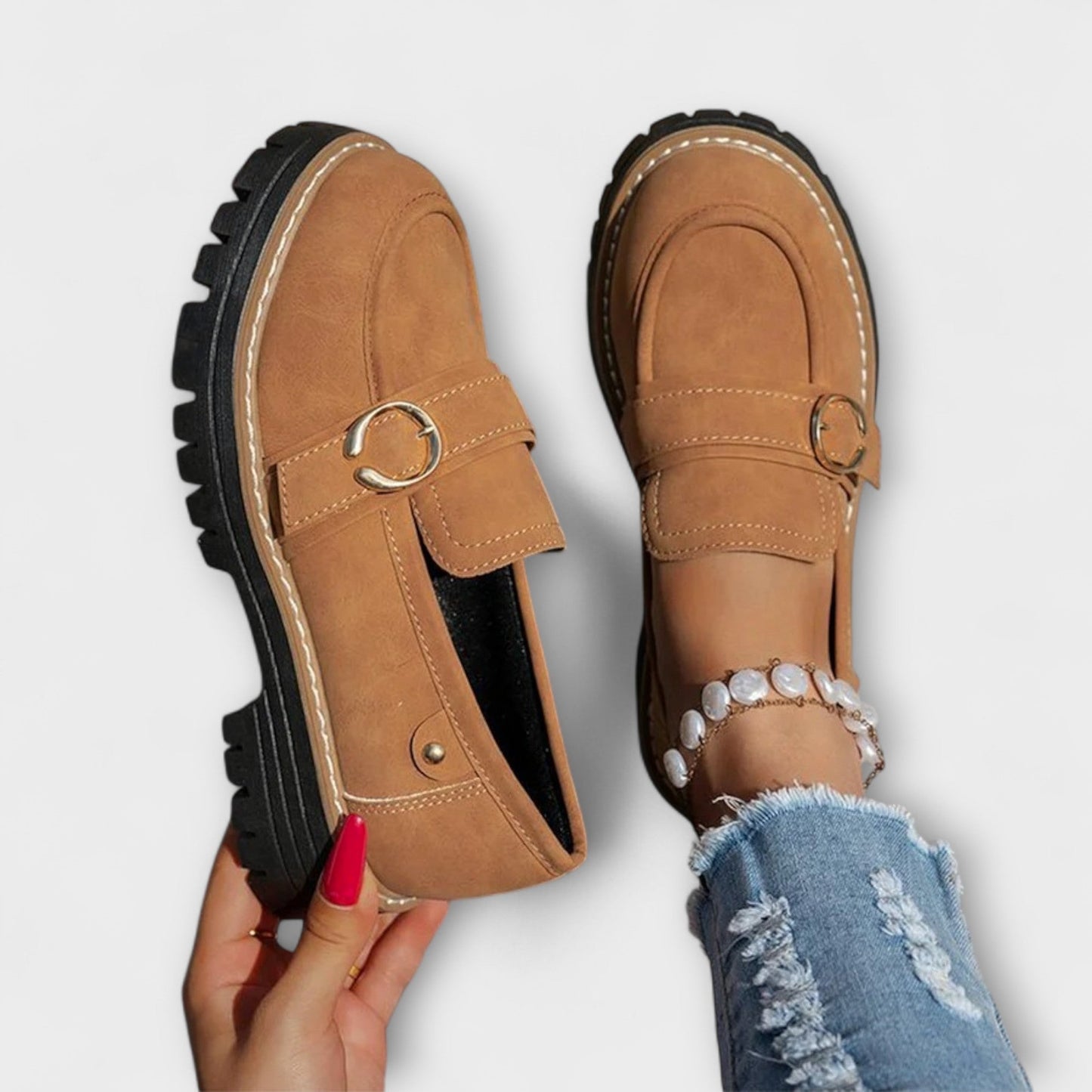 Elena | Round-Toe Décontracté Mocassins