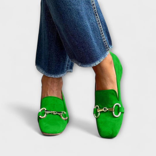 Talia | Square Toe Boucle Mocassins