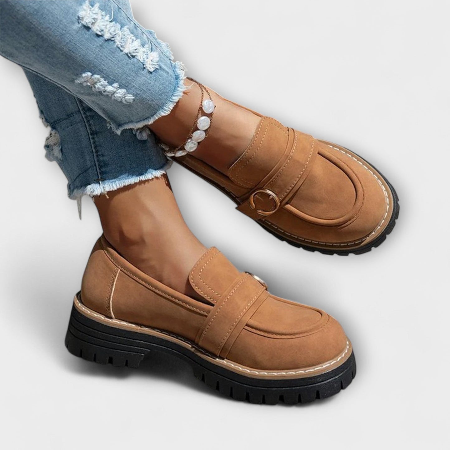Elena | Round-Toe Décontracté Mocassins
