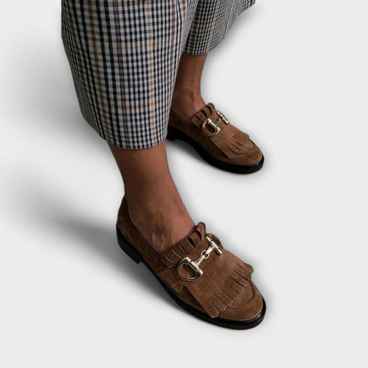 Scarlett | Round-Toe Daim Mocassin