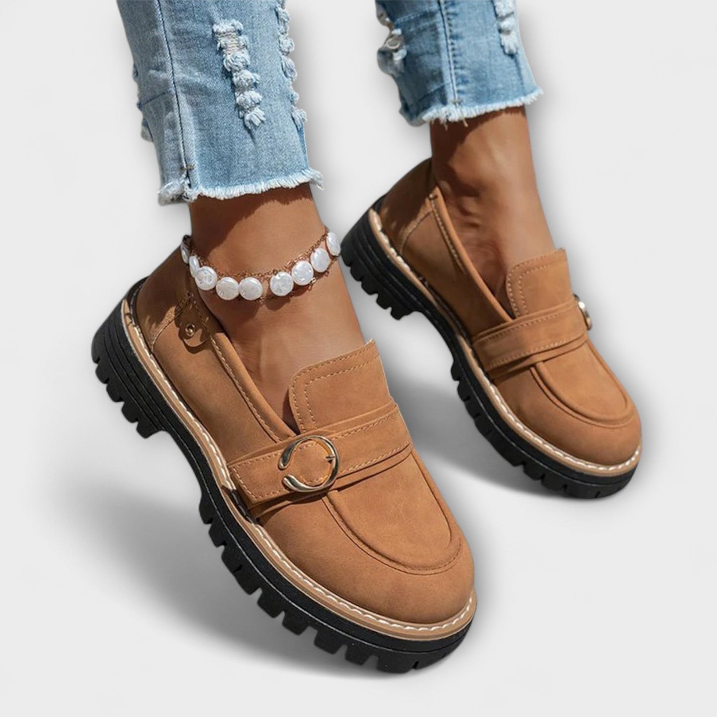 Elena | Round-Toe Décontracté Mocassins