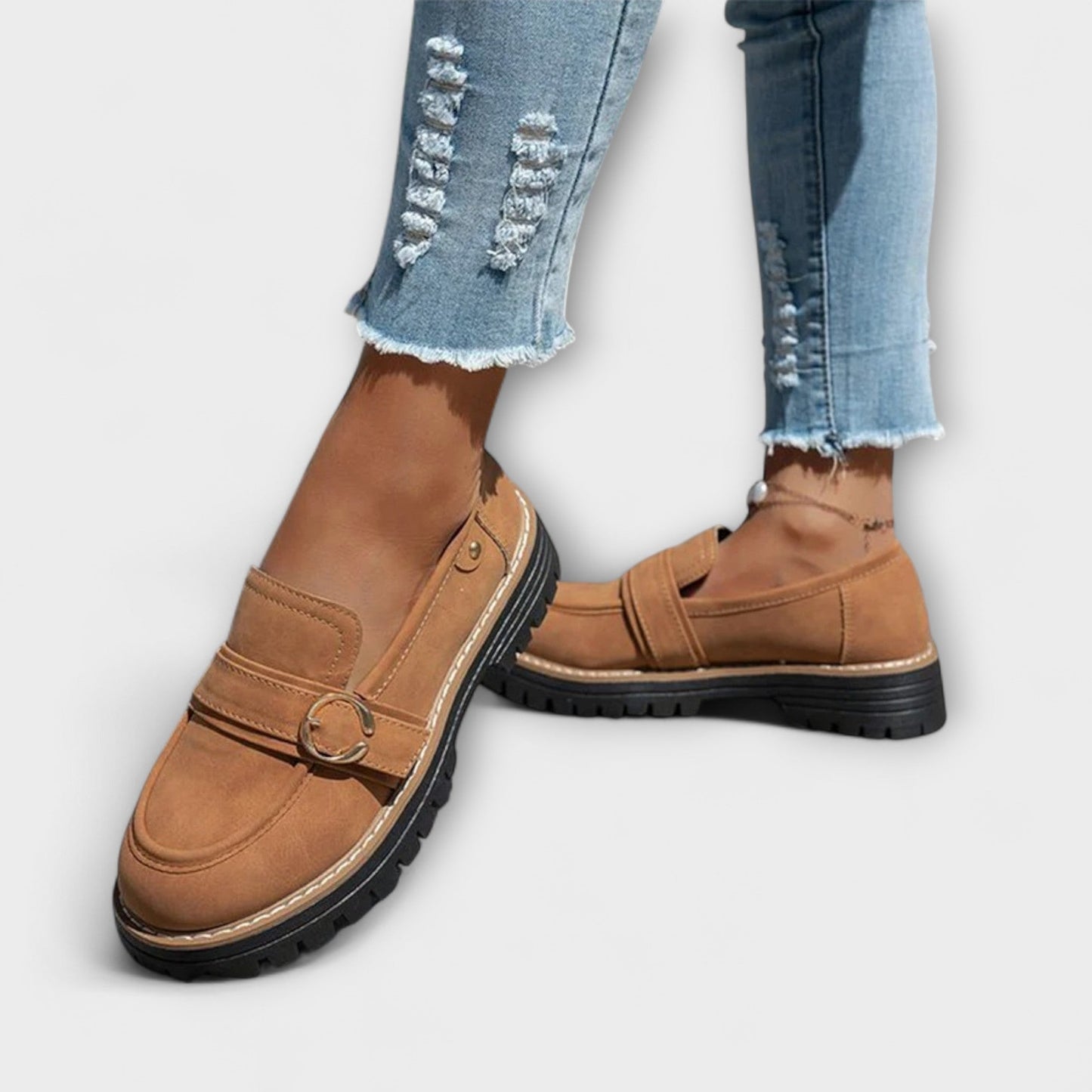 Elena | Round-Toe Décontracté Mocassins