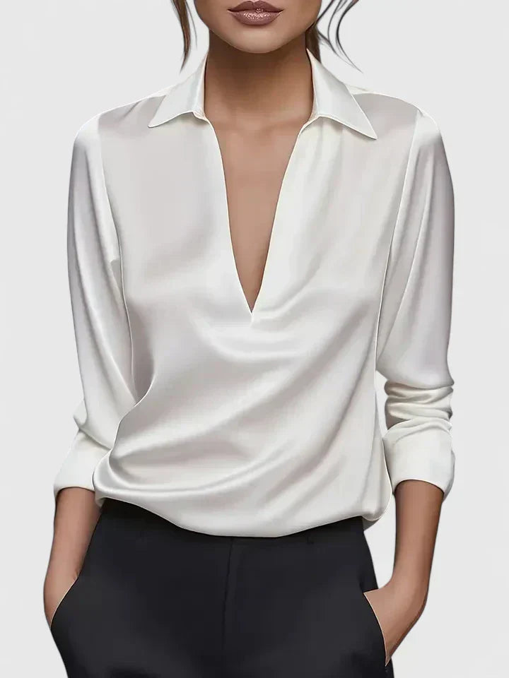 Naomi | Sophistiqué Col en V Blouse