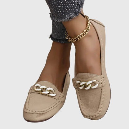 Apolline | Mocassins Orthopédiques Chaîne Dorée
