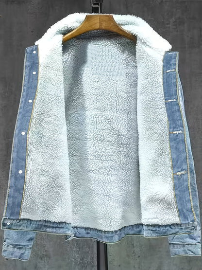 Apolline | Veste Denim Doublée Sherpa