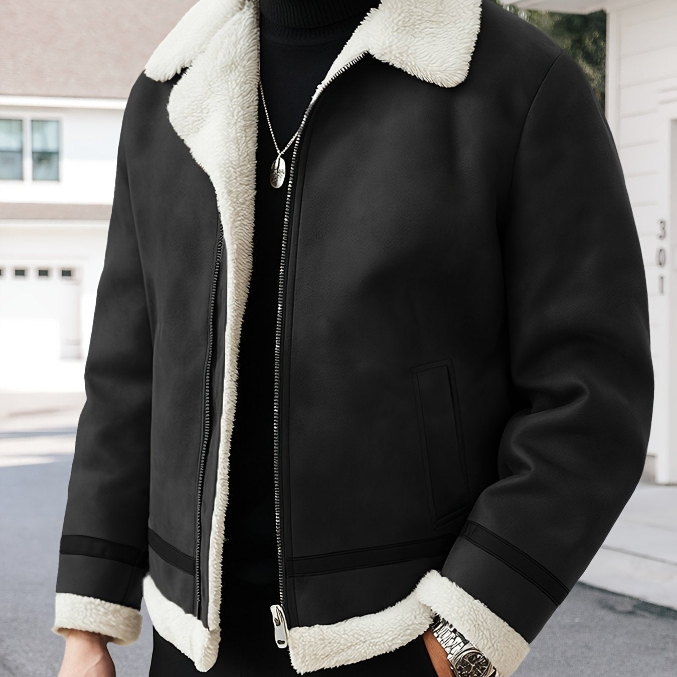 Brieuc | Blouson Aviateur Doublé Sherpa