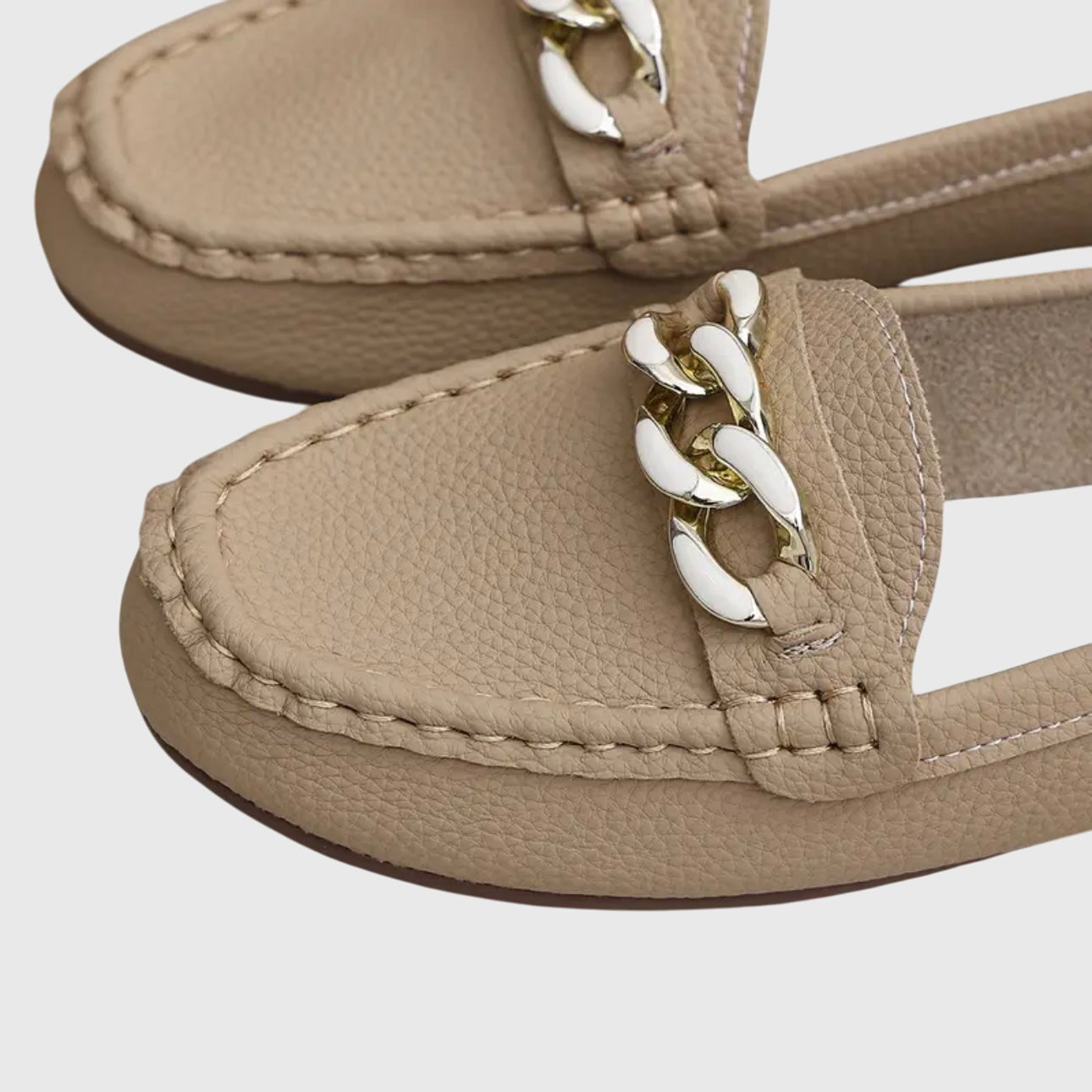 Apolline | Mocassins Orthopédiques Chaîne Dorée