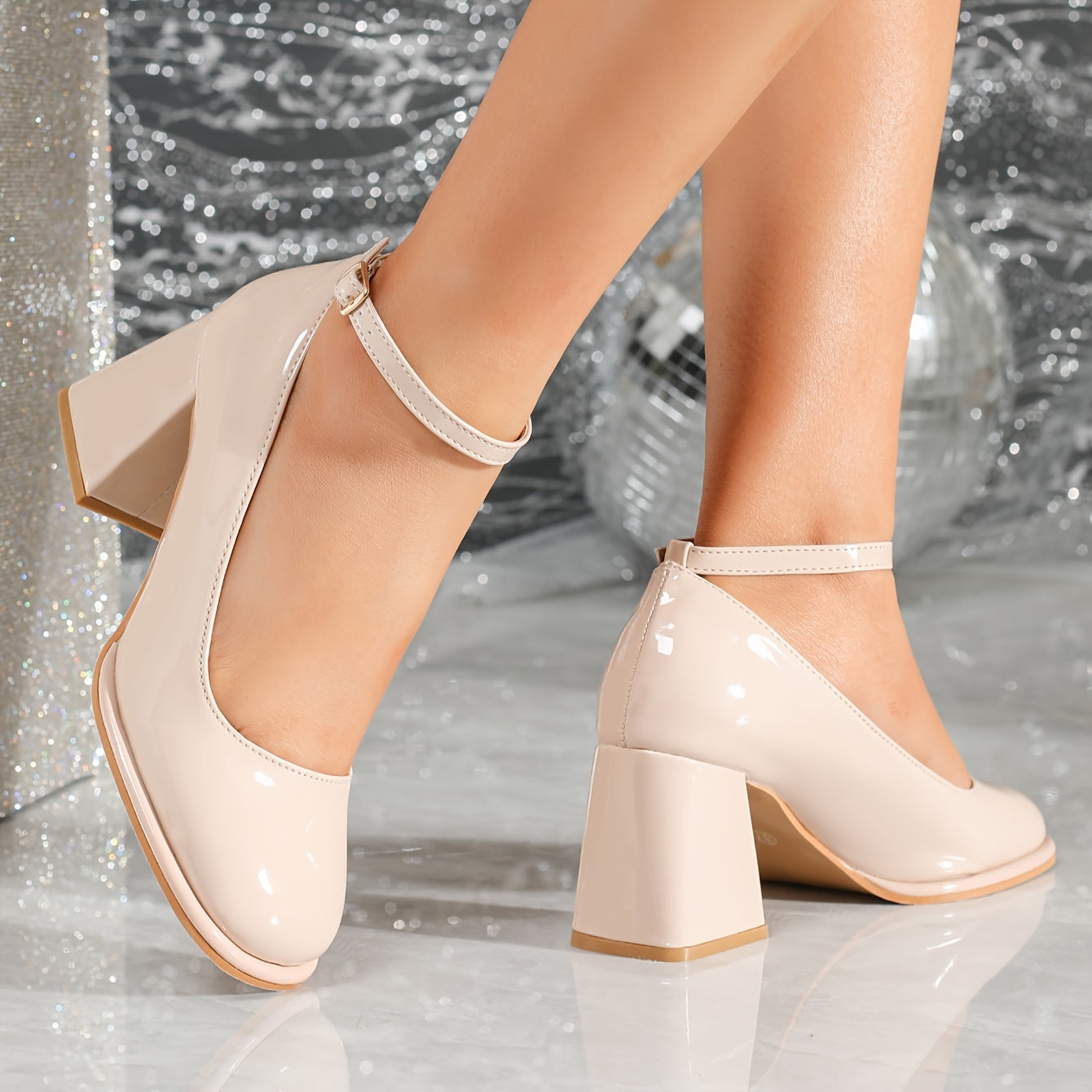 Capucine | Escarpins Vernis à Bride