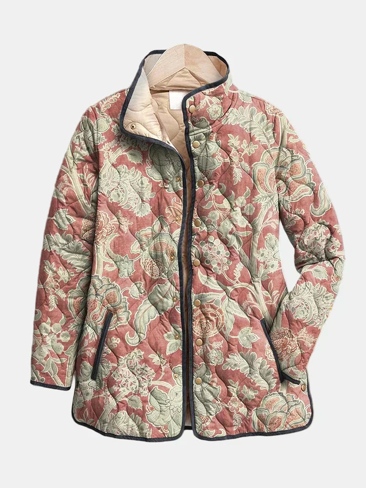 Inès | Veste Matelassée Florale Vintage