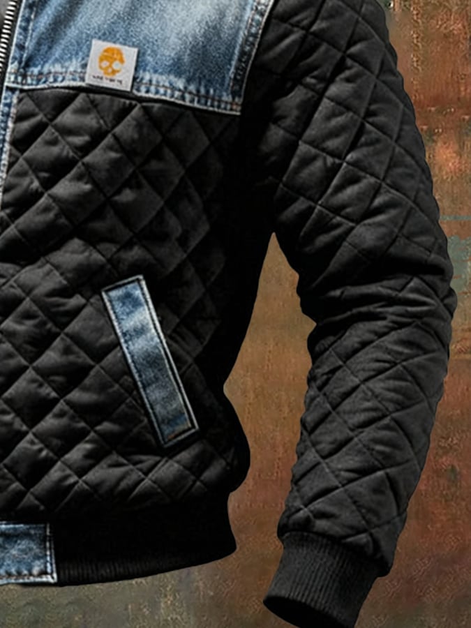 Hugo | Parka Matelassée À Détails Denim