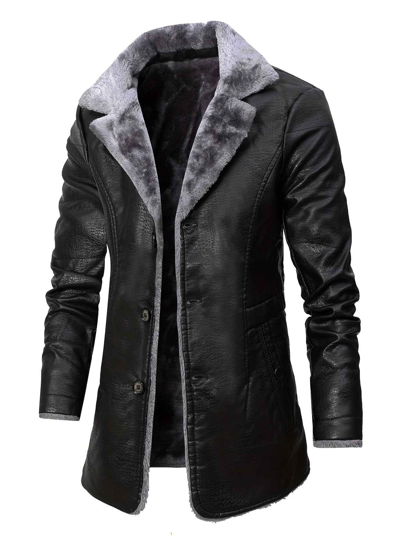 Timéo | Manteau Structuré en Cuir Doublé
