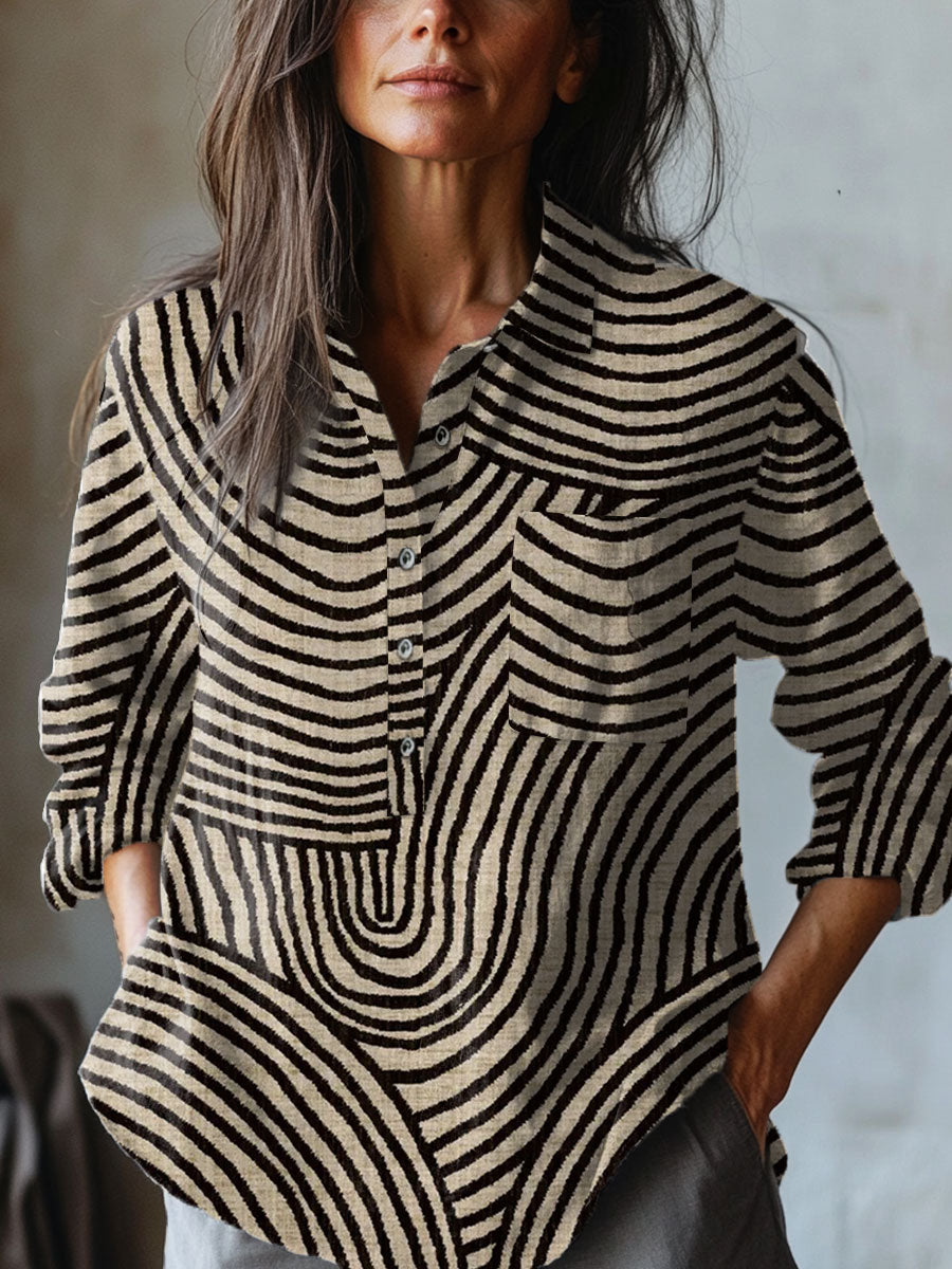 Amélie | Chemise Lin Motifs Artistiques
