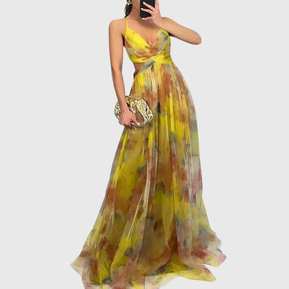 Rosalie | Floral Robe Longue