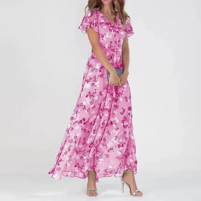 Valentina | Col en V Tummy Covering Robe Longue