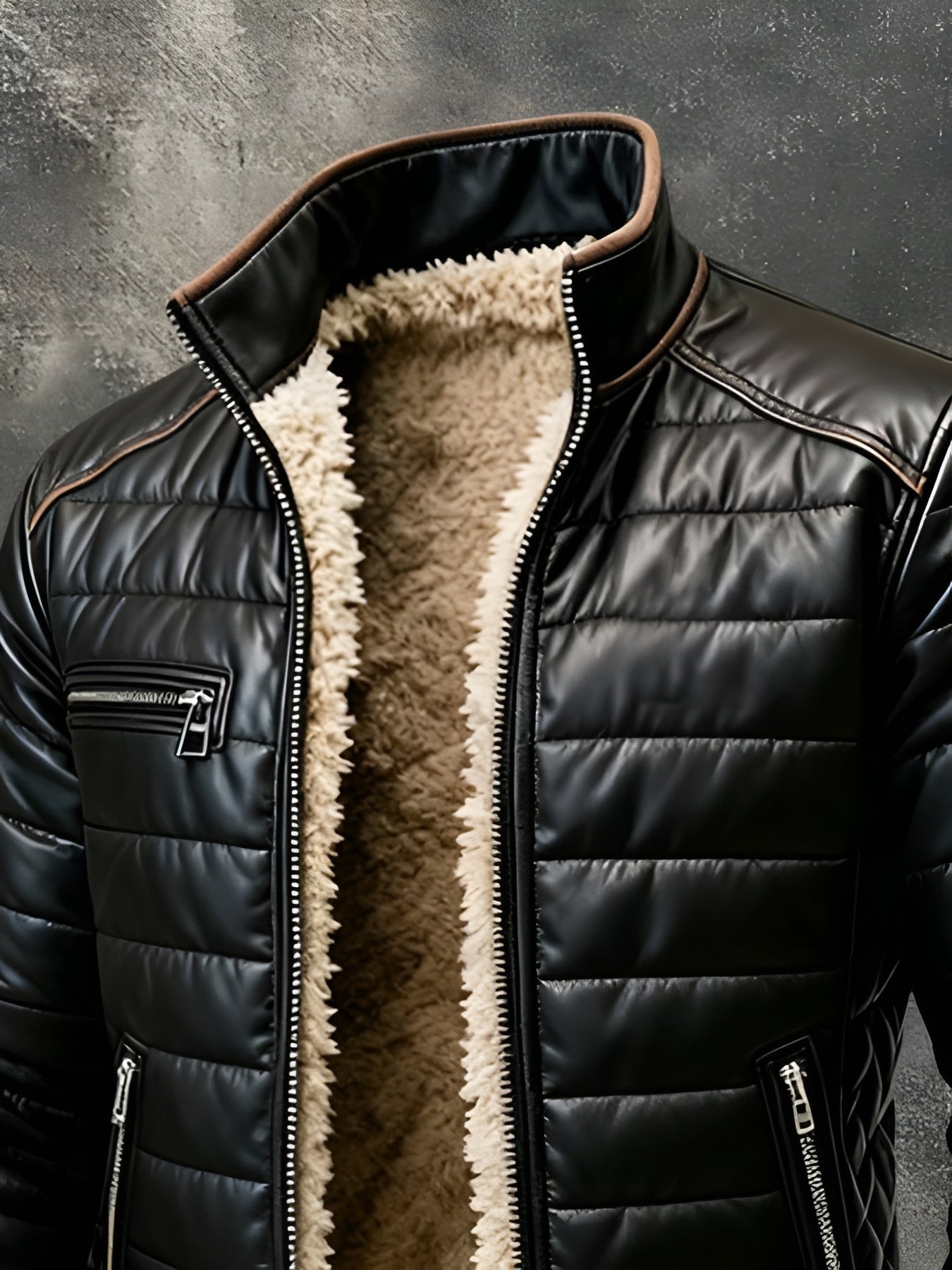 Émile | Veste Sherpa Doublée Noire