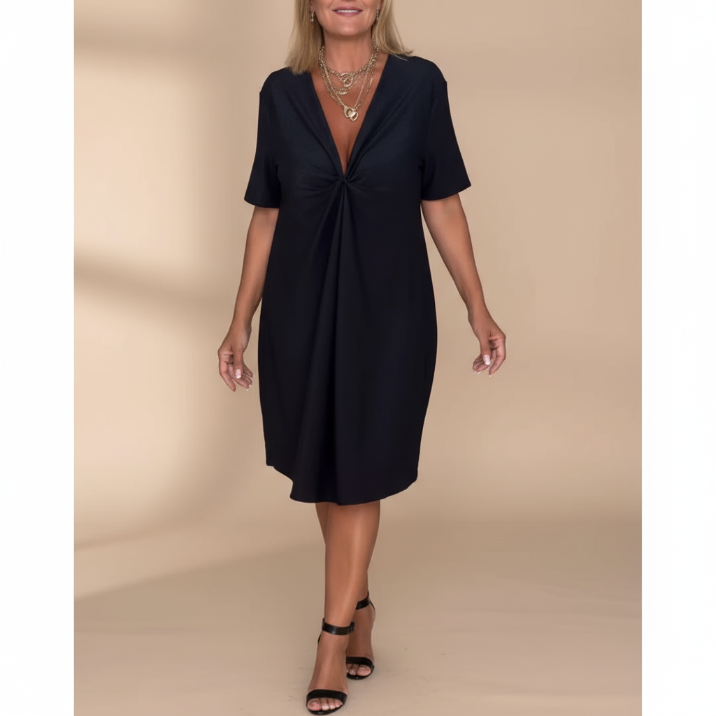 Emma | Twist-Front Col en V Robe