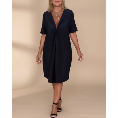 Emma | Twist-Front Col en V Robe