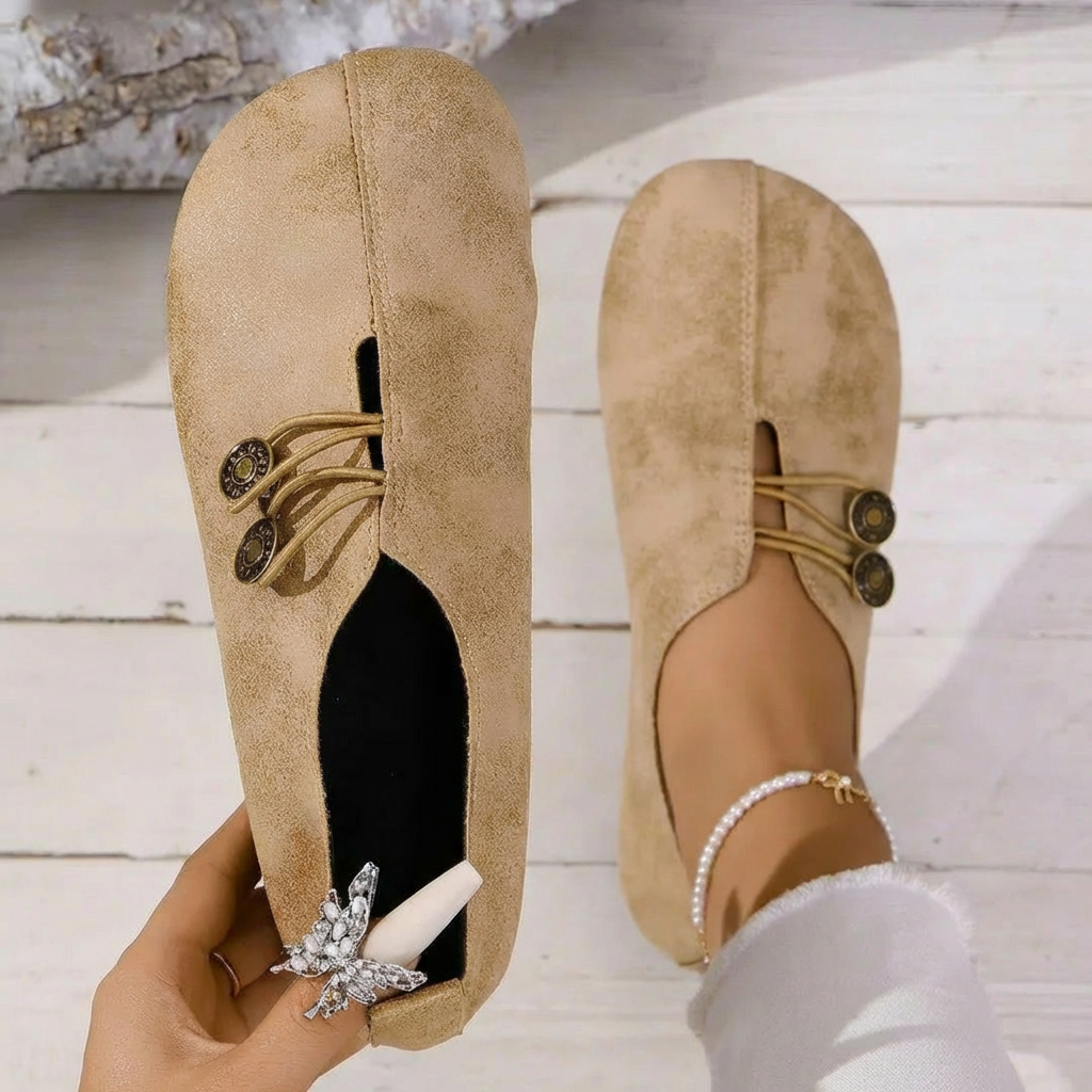 Isadora | Mocassin Suède à Boutons