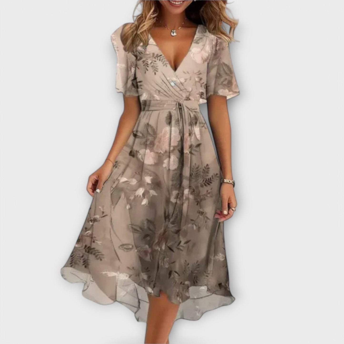 Victoria | Col en V Robe Mi-Longue