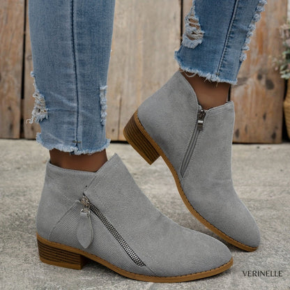Brooke | Daim Side-Zip Cheville Bottines