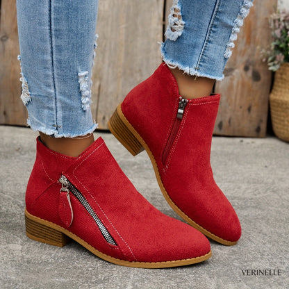 Brooke | Daim Side-Zip Cheville Bottines