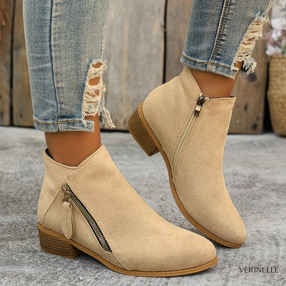 Brooke | Daim Side-Zip Cheville Bottines