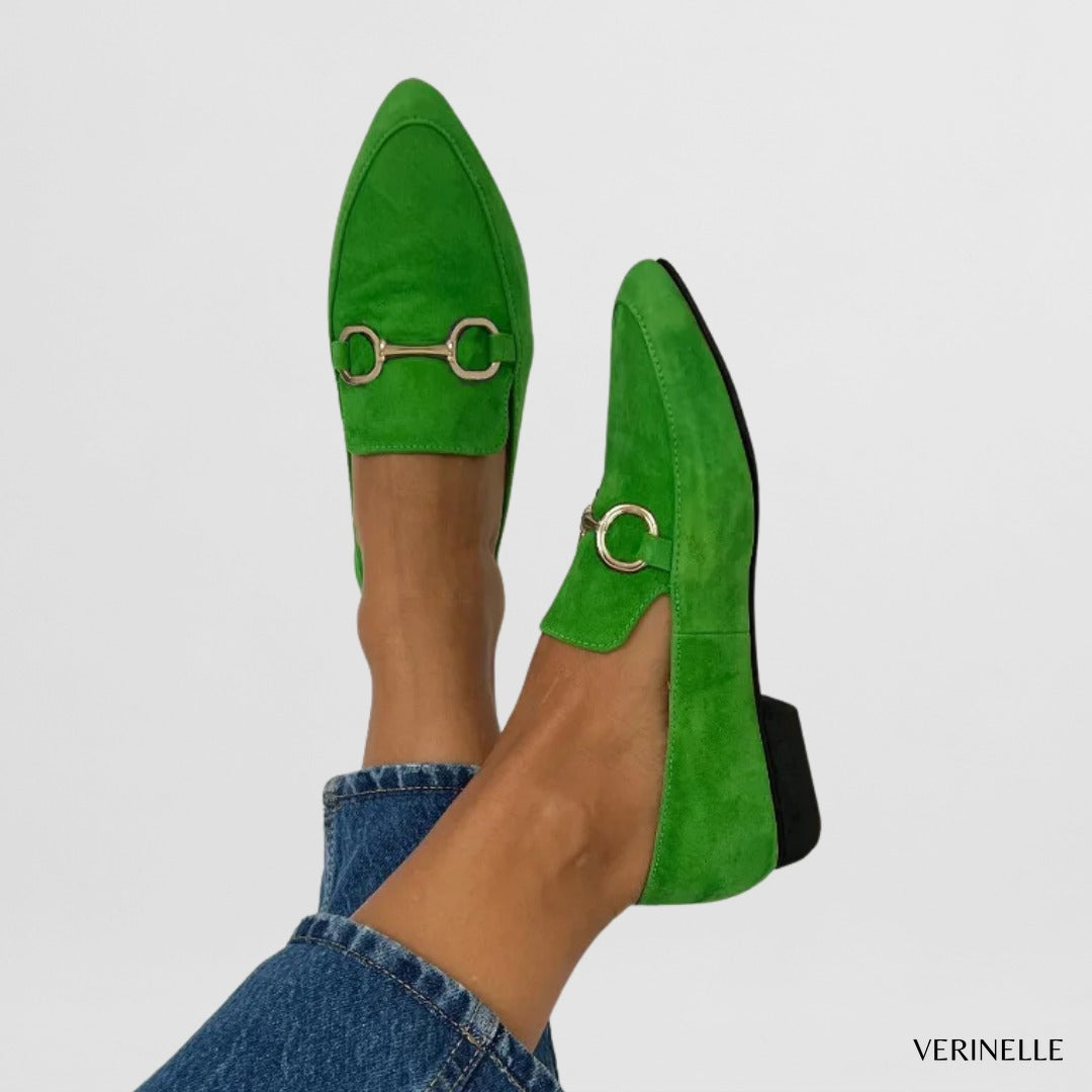 Cora | Color-Block Daim Mocassins