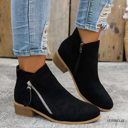 Brooke | Daim Side-Zip Cheville Bottines