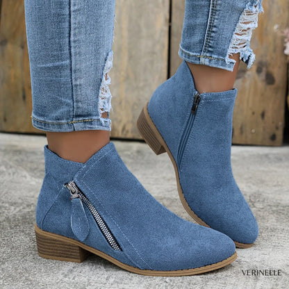 Brooke | Daim Side-Zip Cheville Bottines