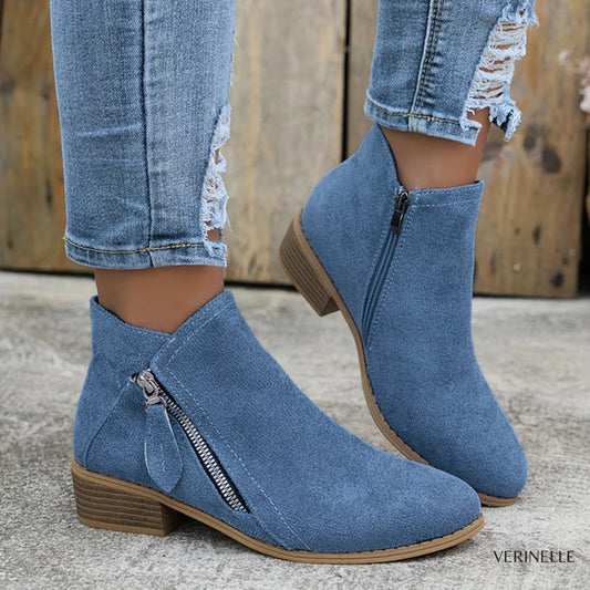 Brooke | Daim Side-Zip Cheville Bottines