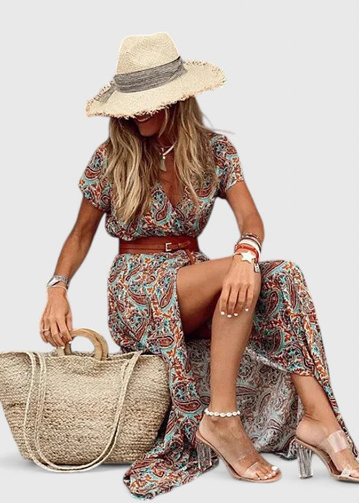 Aurelie | Fluide Bohème Robe Longue