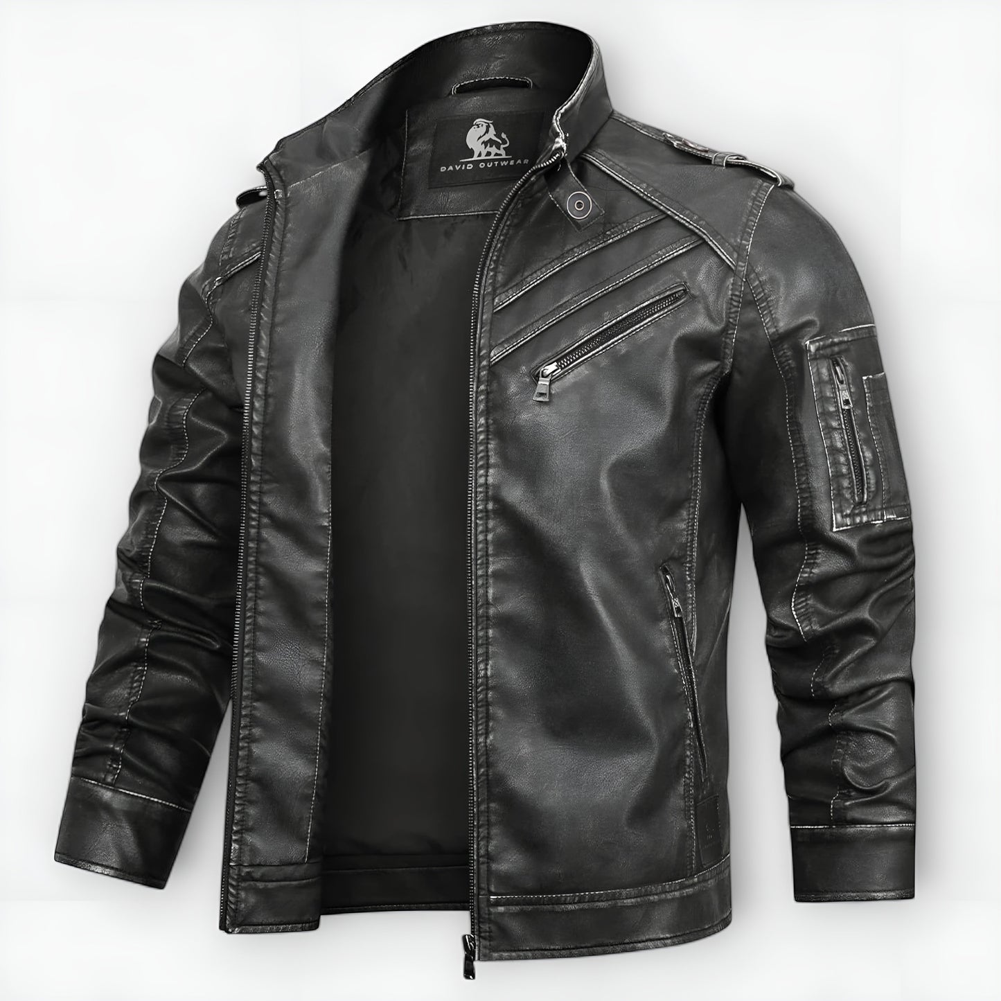 Dorian | Veste Cuir Brodée Rebelle