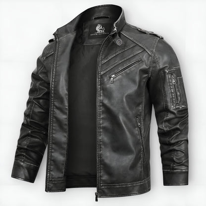 Dorian | Veste Cuir Brodée Rebelle