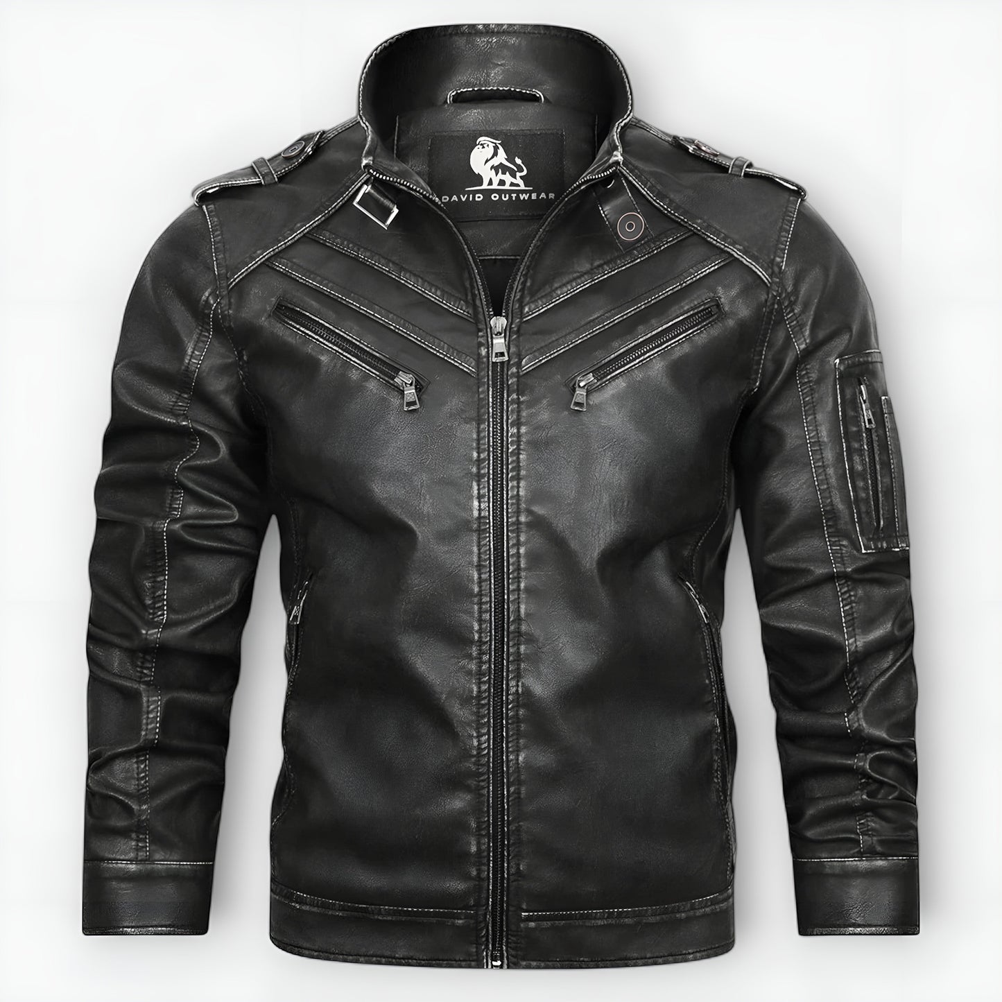 Dorian | Veste Cuir Brodée Rebelle