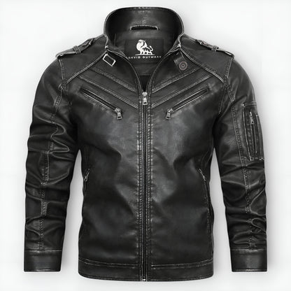 Dorian | Veste Cuir Brodée Rebelle