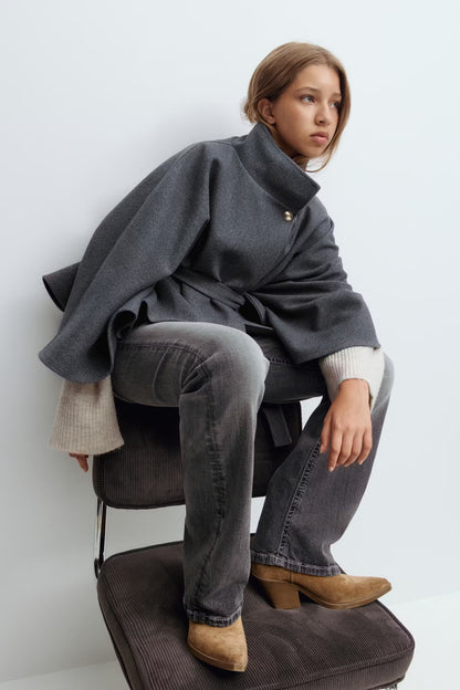Vienne | Ceinturé Mélange Laine Cape