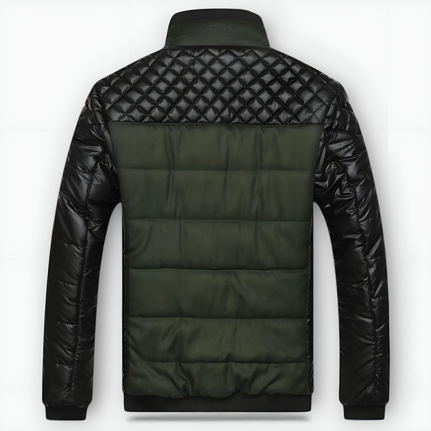 Hadrien | Blouson Cuir et Tissu Matelassé