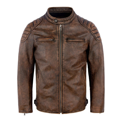 Fabien | Veste Cuir Vintage Texturé