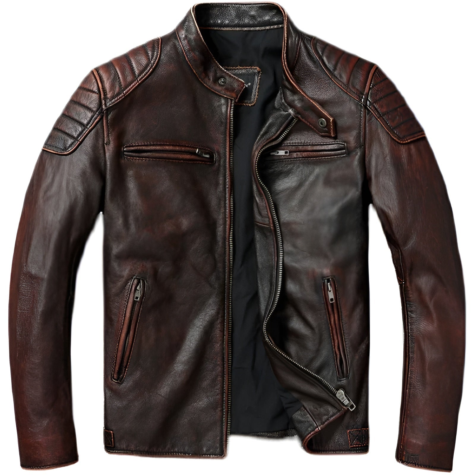 Fabien | Veste Cuir Vintage Texturé