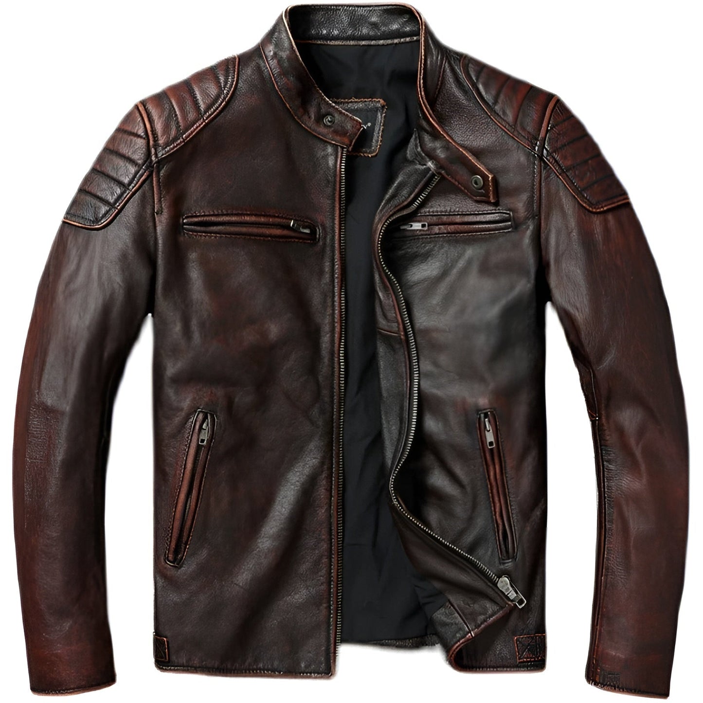 Fabien | Veste Cuir Vintage Texturé