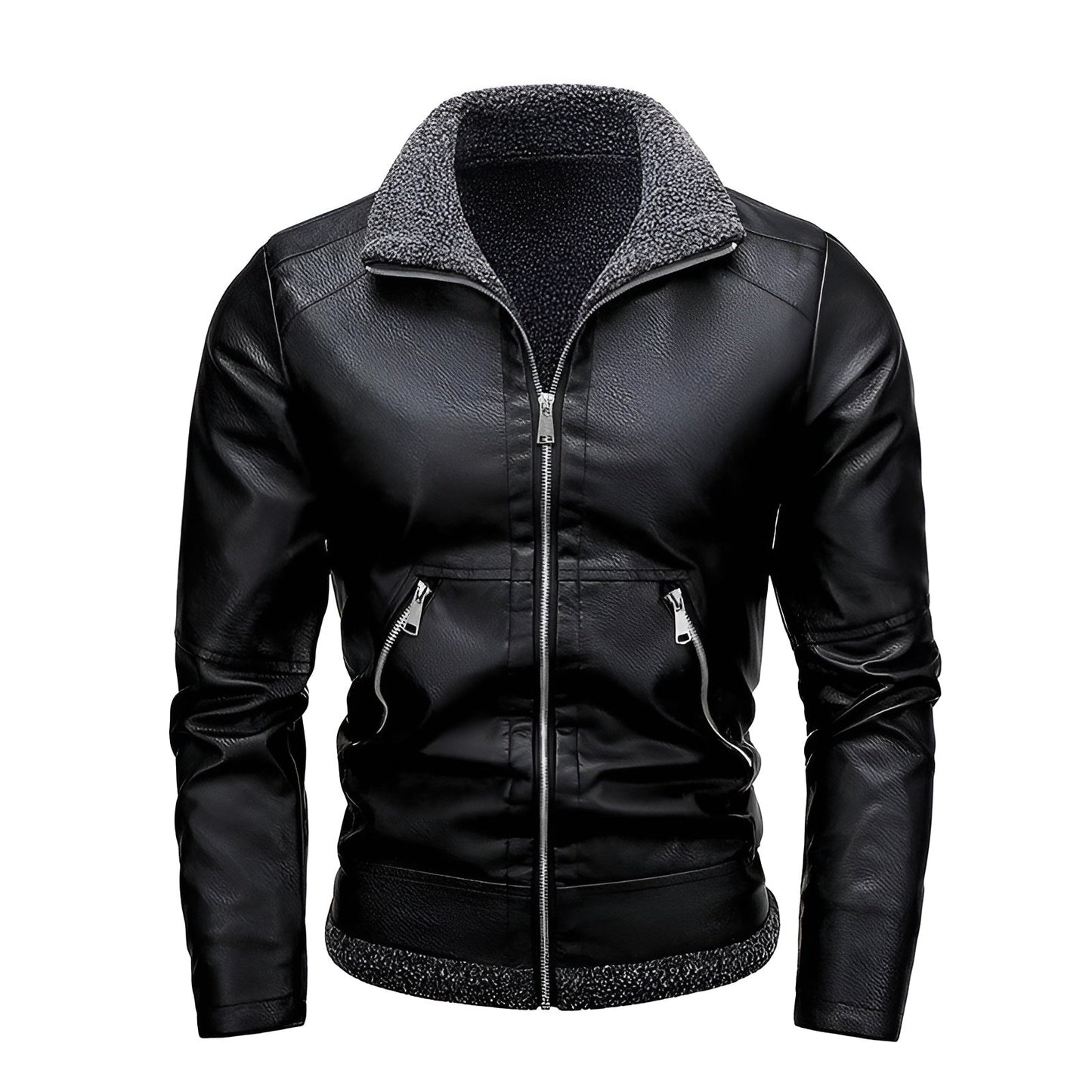 Adrian | Veste en Cuir Doublée Polaire