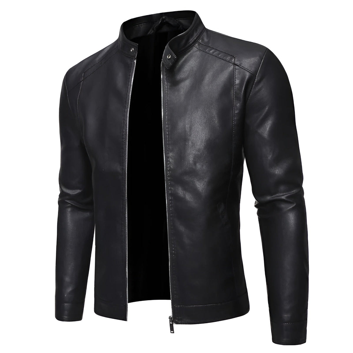 Aurélien | Veste en Cuir Col Montant