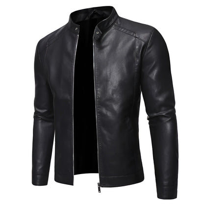 Aurélien | Veste en Cuir Col Montant