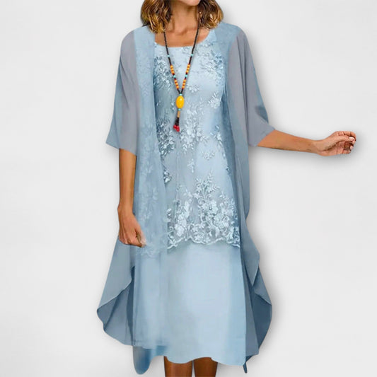 Sophia | Smocked Knee-Length Robe