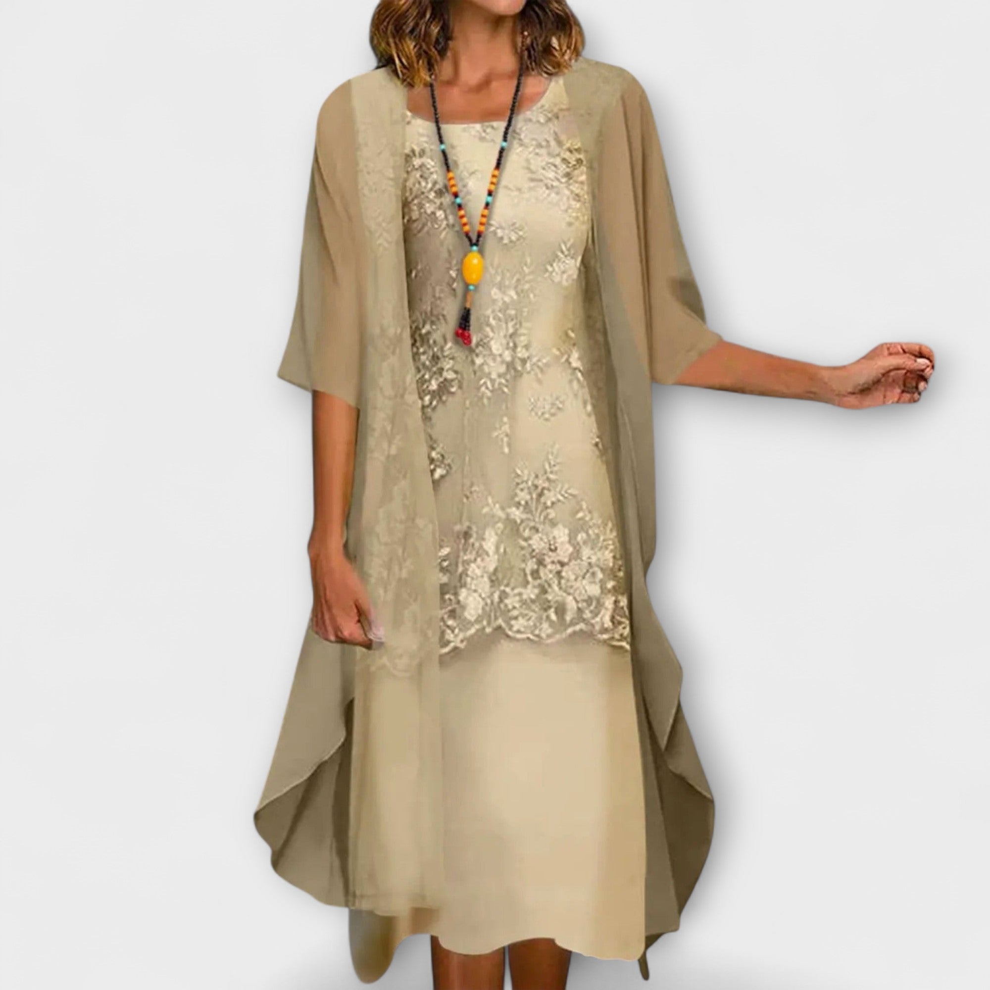 Sophia | Smocked Knee-Length Robe