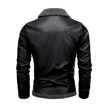 Adrian | Veste en Cuir Doublée Polaire
