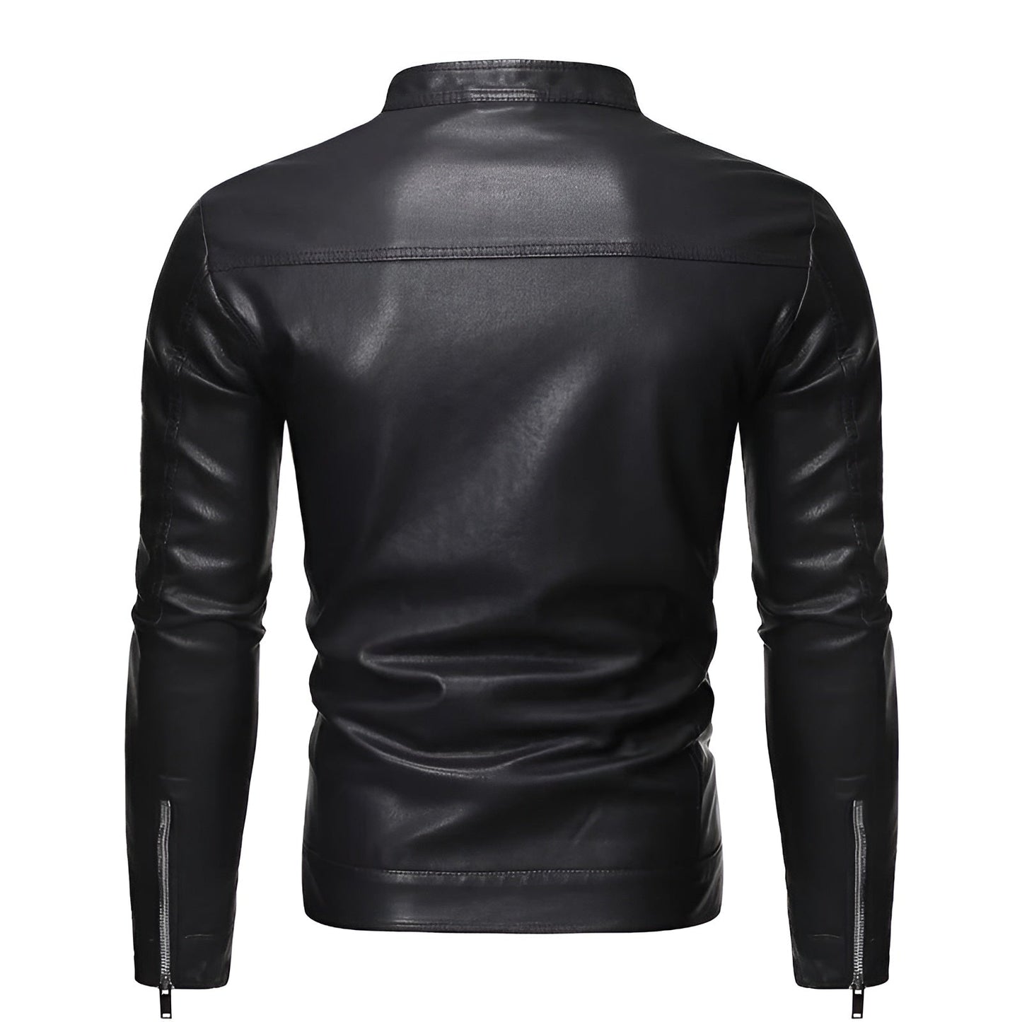 Aurélien | Veste en Cuir Col Montant