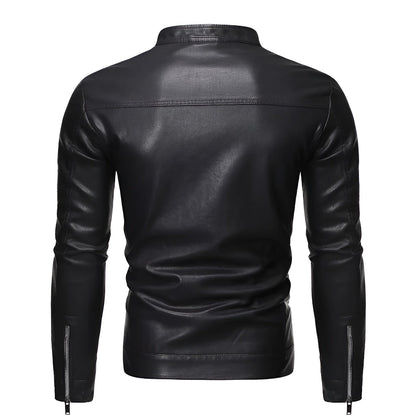 Aurélien | Veste en Cuir Col Montant