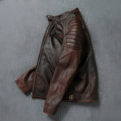 Fabien | Veste Cuir Vintage Texturé